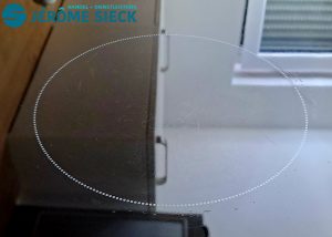 Nach der Reinigung, Kratzer bereits vorhanden